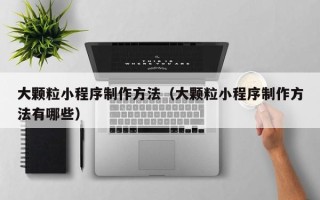 崇左大颗粒小程序制作方法（大颗粒小程序制作方法有哪些）